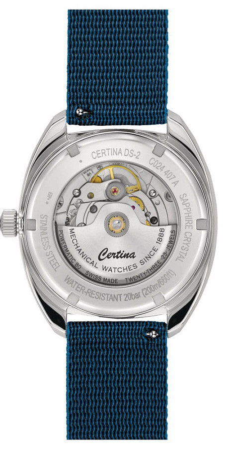 Часы Certina DS-2 C024.407.18.041.00 — механические, металл сталь