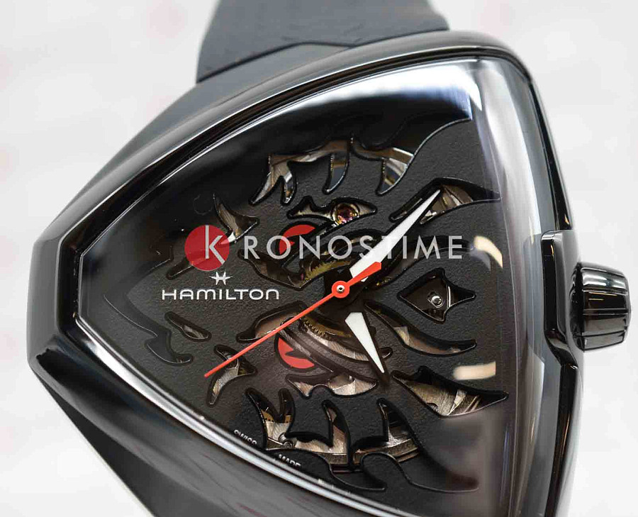 Часы Hamilton Ventura Elvis80 Skeleton Auto H24535332 — сталь, Швейцария