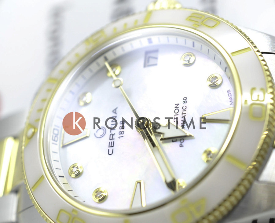 Часы Certina DS Action Lady C032.007.22.116.00 — женские, нержавеющая сталь с pvd-покрытием