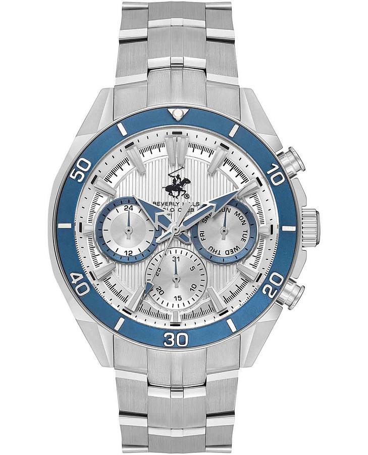 Часы Beverly Hills Polo Club Quartz BP3599X.360 — мужские, серебристый