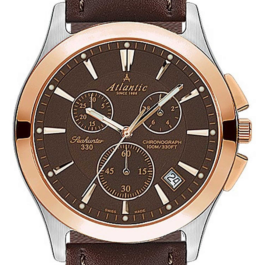 Часы Atlantic Seahunter 71460.43.81R — кварцевые, сталь металл