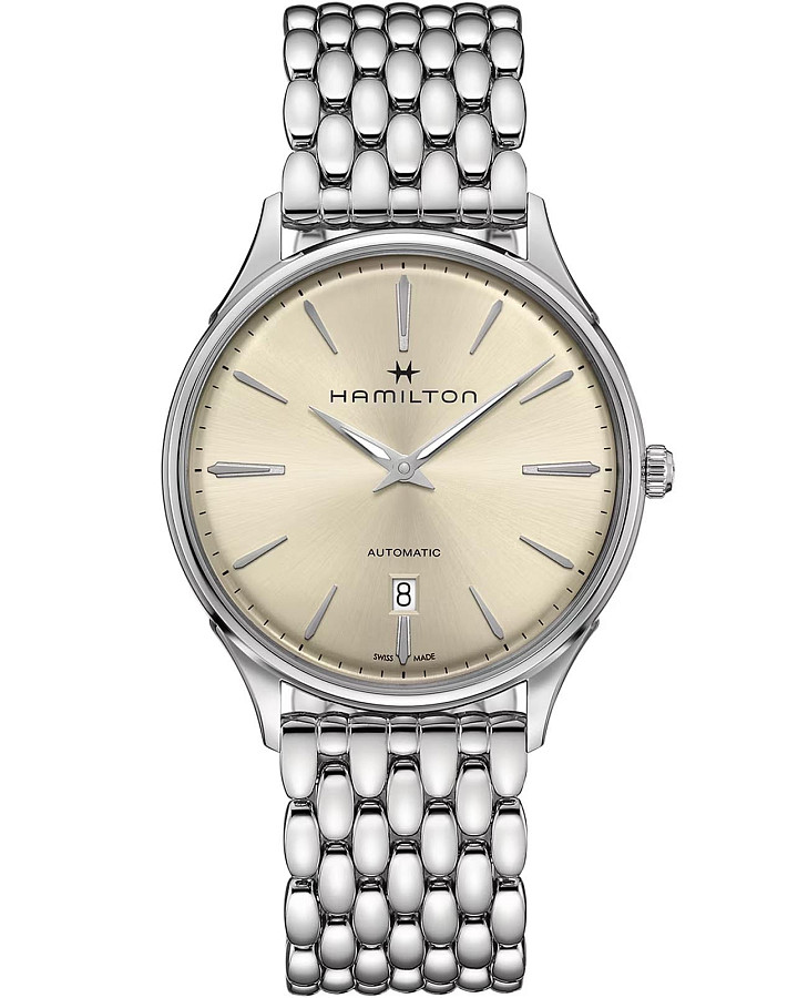 Часы Hamilton Jazzmaster Thinline Auto H38525111 — мужские, шампань