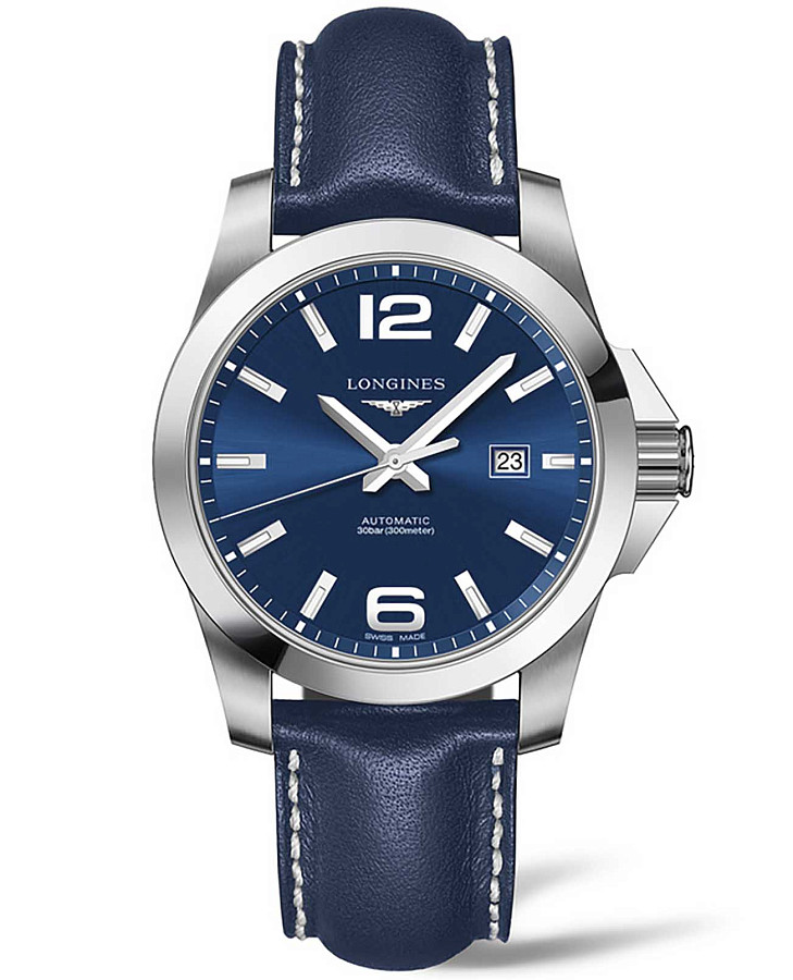 Часы Longines Conquest L3.778.4.96.0 — мужские, синий