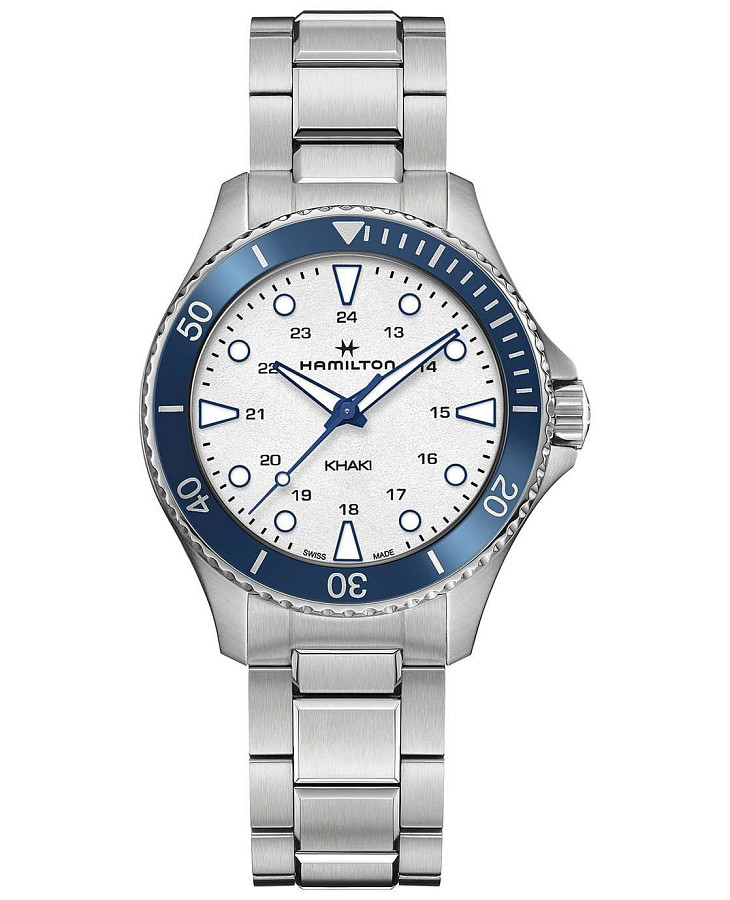 Часы Hamilton Khaki Navy Scuba Quartz H82231150 — мужские, белый