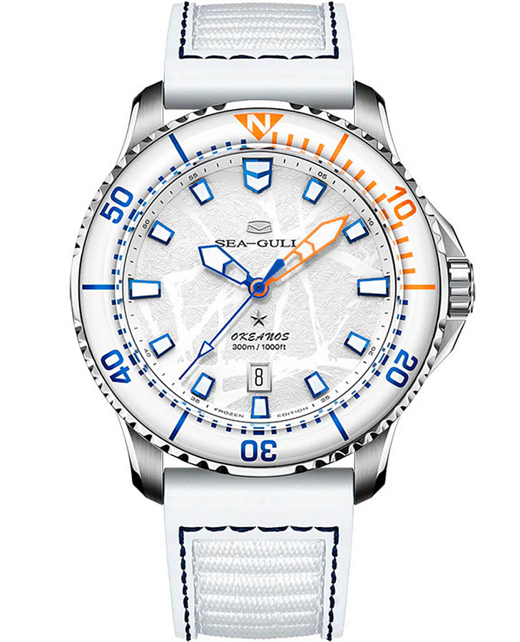 Часы Seagull Ocean Star Pro 414.12.1210 — мужские, перламутровый