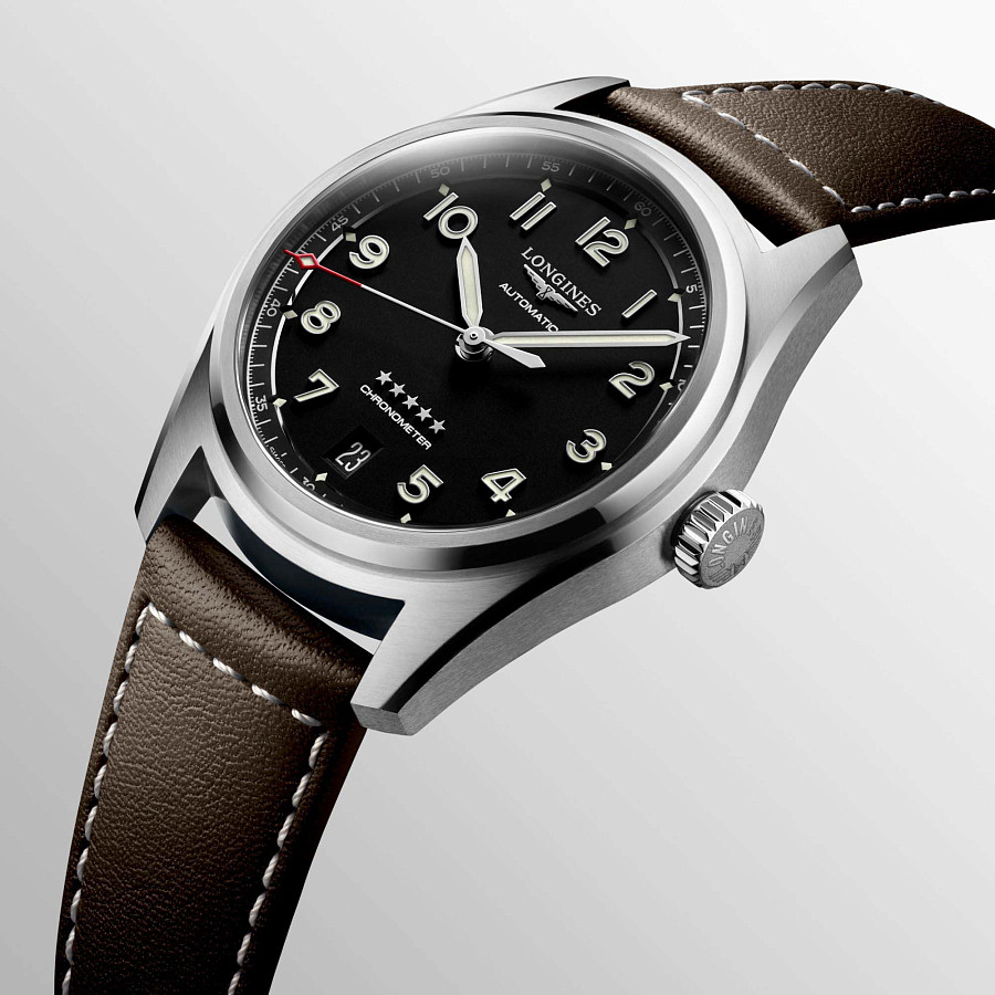 Часы Longines Spirit L3.410.4.53.0 — кожаный, мужские
