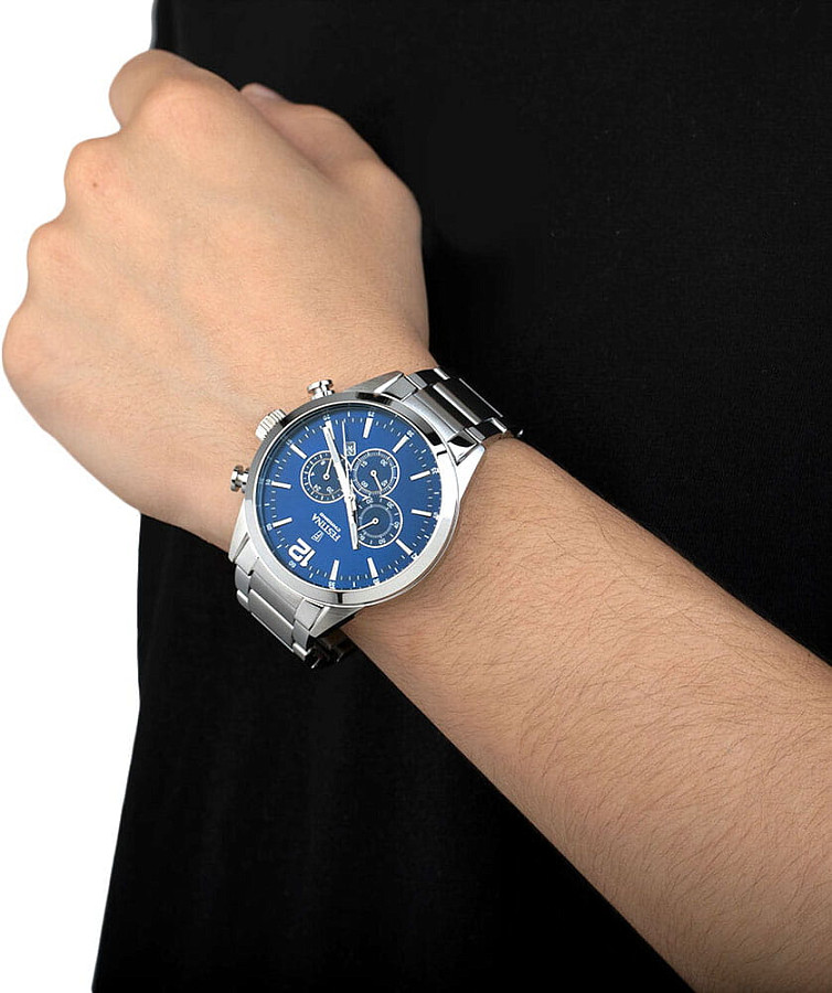 Часы Festina Timeless Chrono F20343/7 — кварцевые, сталь металл