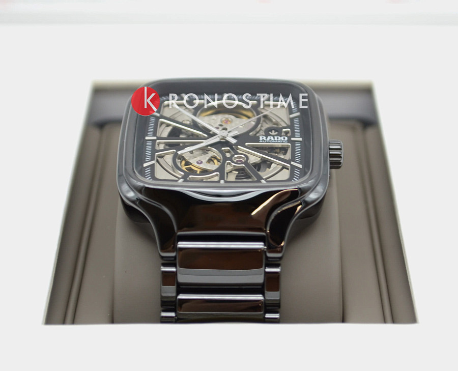 Часы Rado True Square Automatic Open Heart R27086152 — керамика, высокотехнологичная керамика + титан