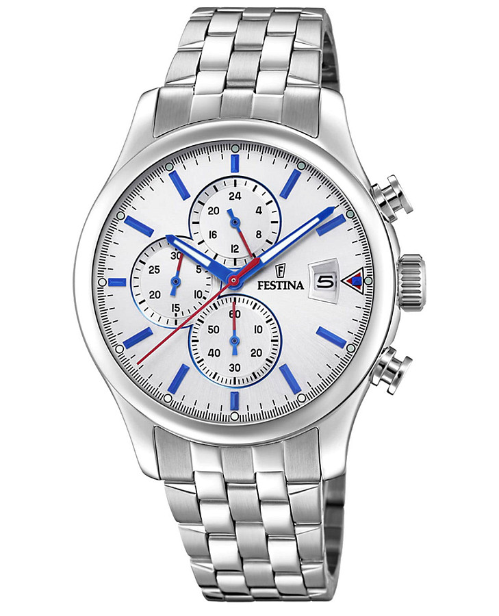 Часы Festina Timeless Chrono F20374/1 — мужские, белый