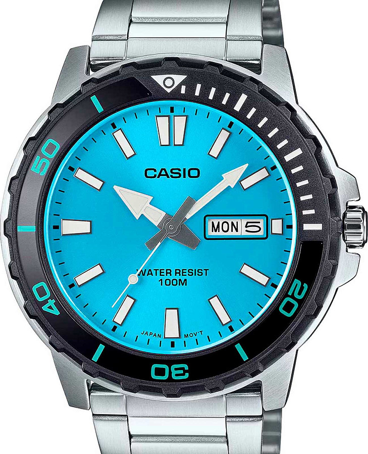 Часы Casio Collection MTD-125D-2A3 — кварцевые, сталь пластик алюминий
