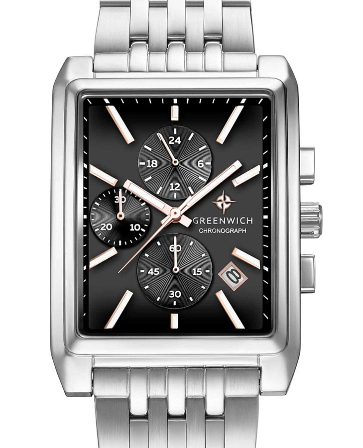 Часы Greenwich Galeon Chrono GW 553.10.15 — черный, металл сталь