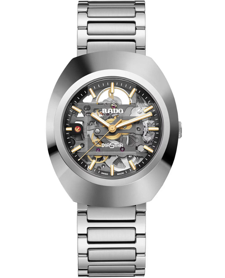 Часы Rado DiaStar Original Skeleton R12162153 — мужские, серый