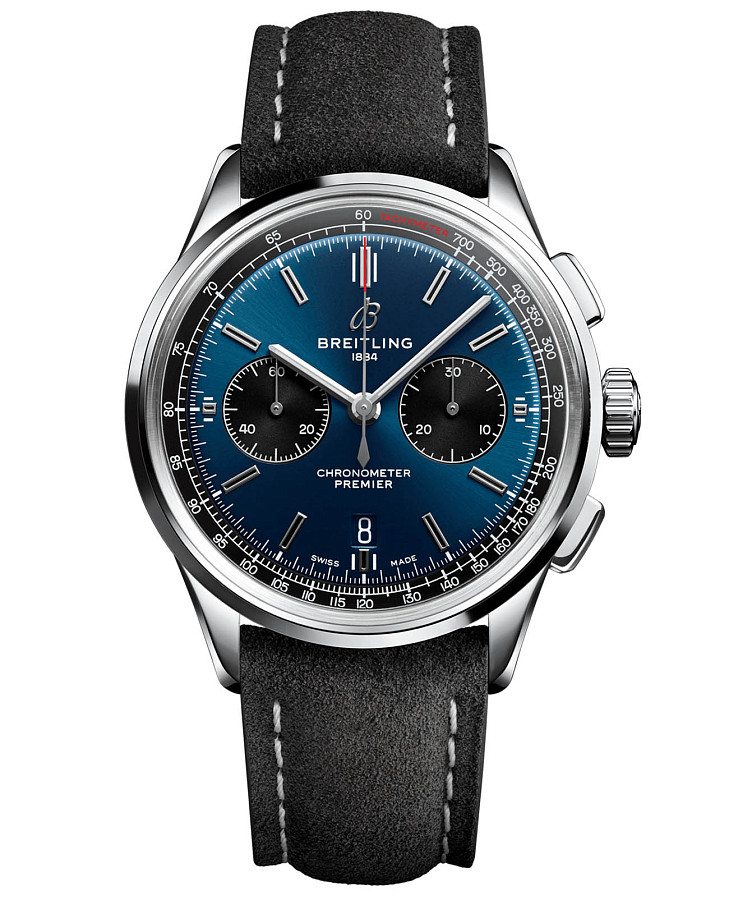 Часы Breitling Premier B01 Chronograph 42 AB0118221C1X3 — мужские, синий