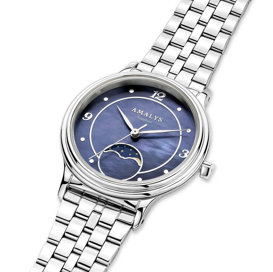 Часы Amalys Simone AMW-203 — синий, сталь металл
