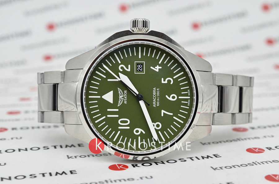 Часы Aviator Airacobra V.1.38.0.319.5 — металл сталь, Швейцария
