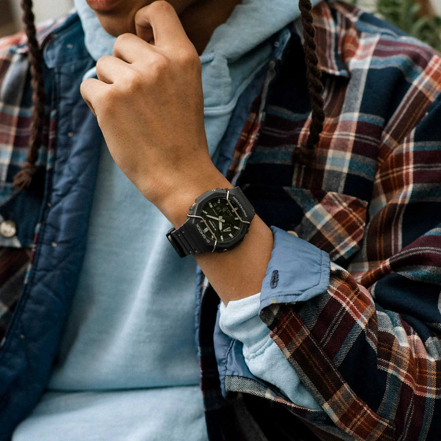 Часы Casio G-Shock GA-2100PTS-8ADR (GA-2100PTS-8A) — пластик, мужские