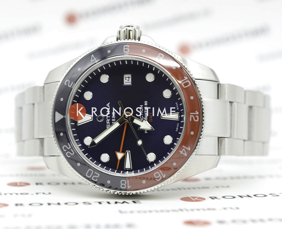 Часы Certina DS Action Gmt Powermatic 80 C032.929.11.041.00 — механические, титан металл