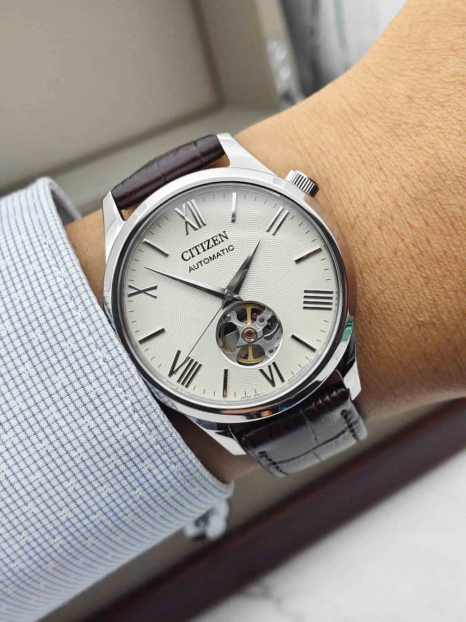 Часы Citizen Automatic NH9130-17A — кожаный, мужские