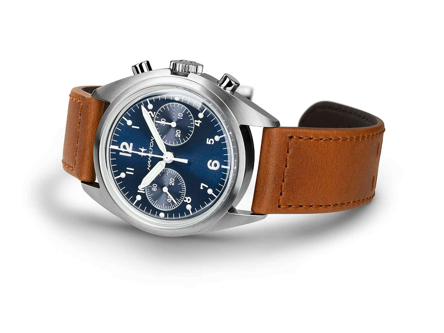 Часы Hamilton Khaki Aviation Pilot Pioneer Mechanical Chronograph 40mm H76409540 — механические, металл