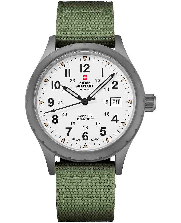 Часы Swiss Military by Chrono Classic Army SM34108.04 — мужские, белый