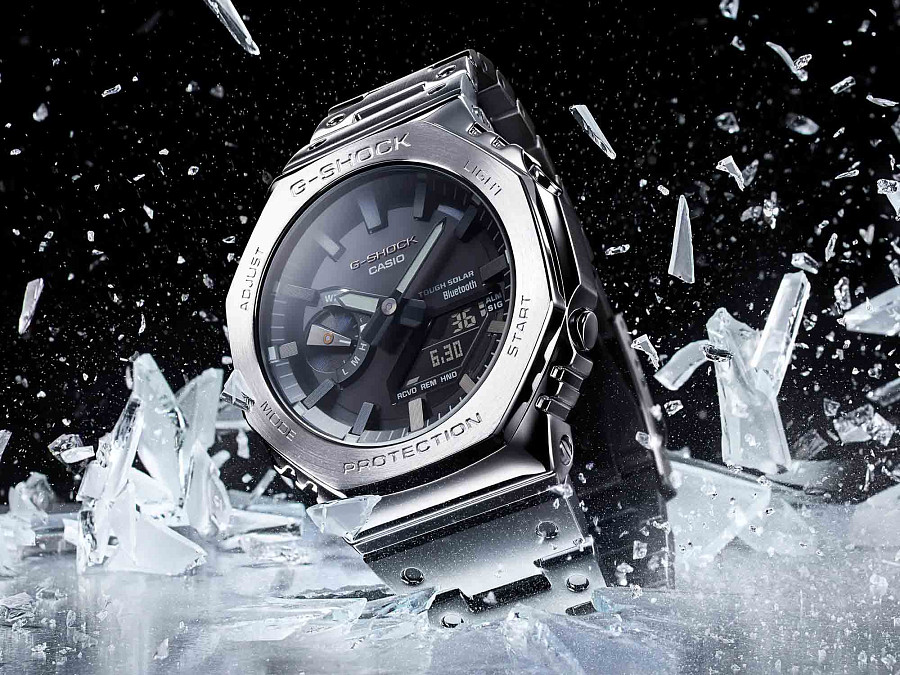 Часы Casio G-Shock GM-B2100D-1ADR (GM-B2100D-1A) — электронные, металл сталь