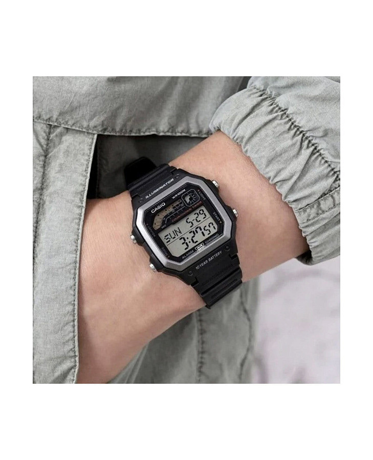 Часы Casio Collection WS-1600H-1AVEF — электронные, пластик
