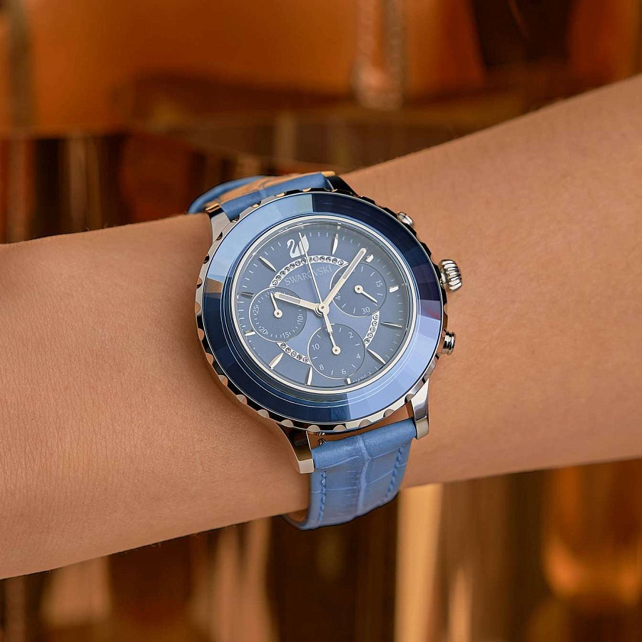 Часы Swarovski Octea Lux Chrono 5580600 — кварцевые, металл сталь