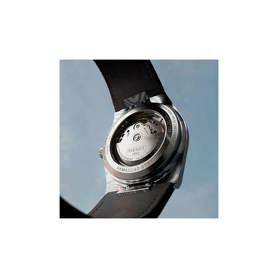 Часы Tissot PRX Damascus Steel 38mm T137.807.96.081.00 — серый, механические