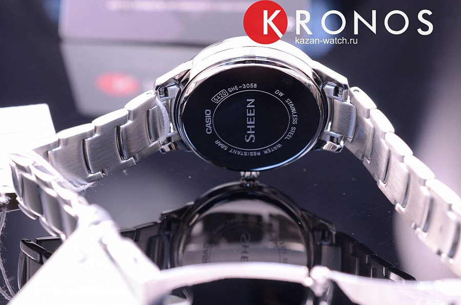 Часы Casio Sheen SHE-3058D-7A — 18-каратное желтое золото, женские