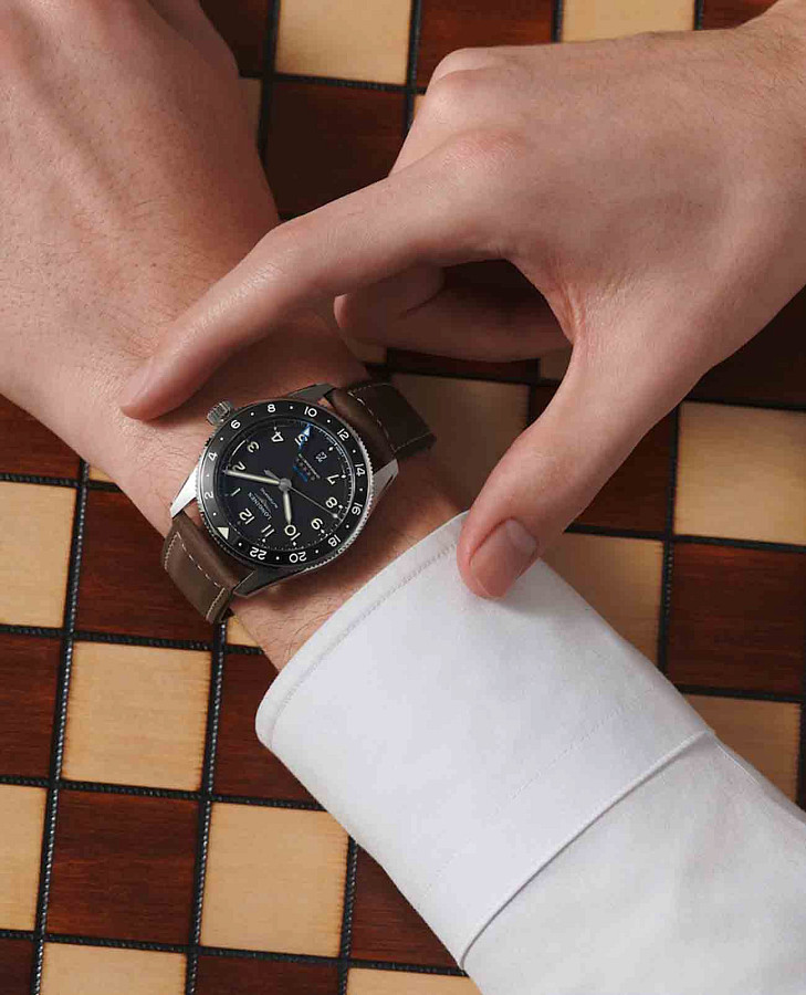 Часы Longines Spirit L3.802.4.53.2 — черный, сталь