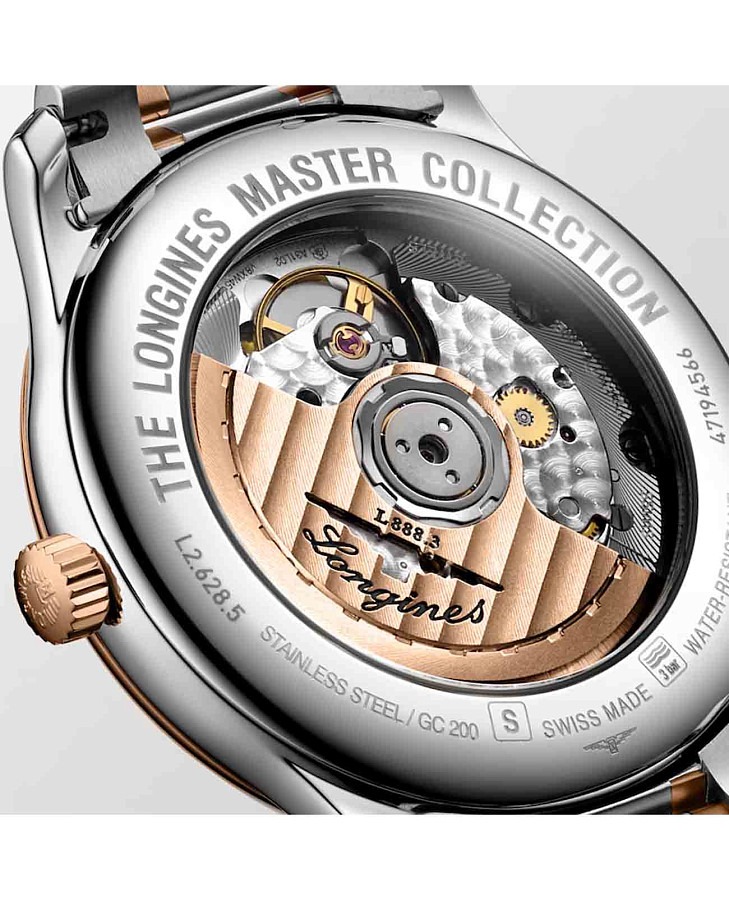 Часы Longines Master Collection L2.628.5.97.7 — женские, нержавеющая сталь + золото 18к
