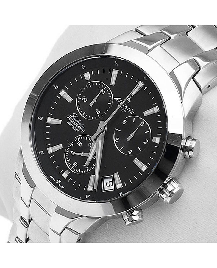 Часы Atlantic Seahunter 63456.41.61 — кварцевые, сталь металл