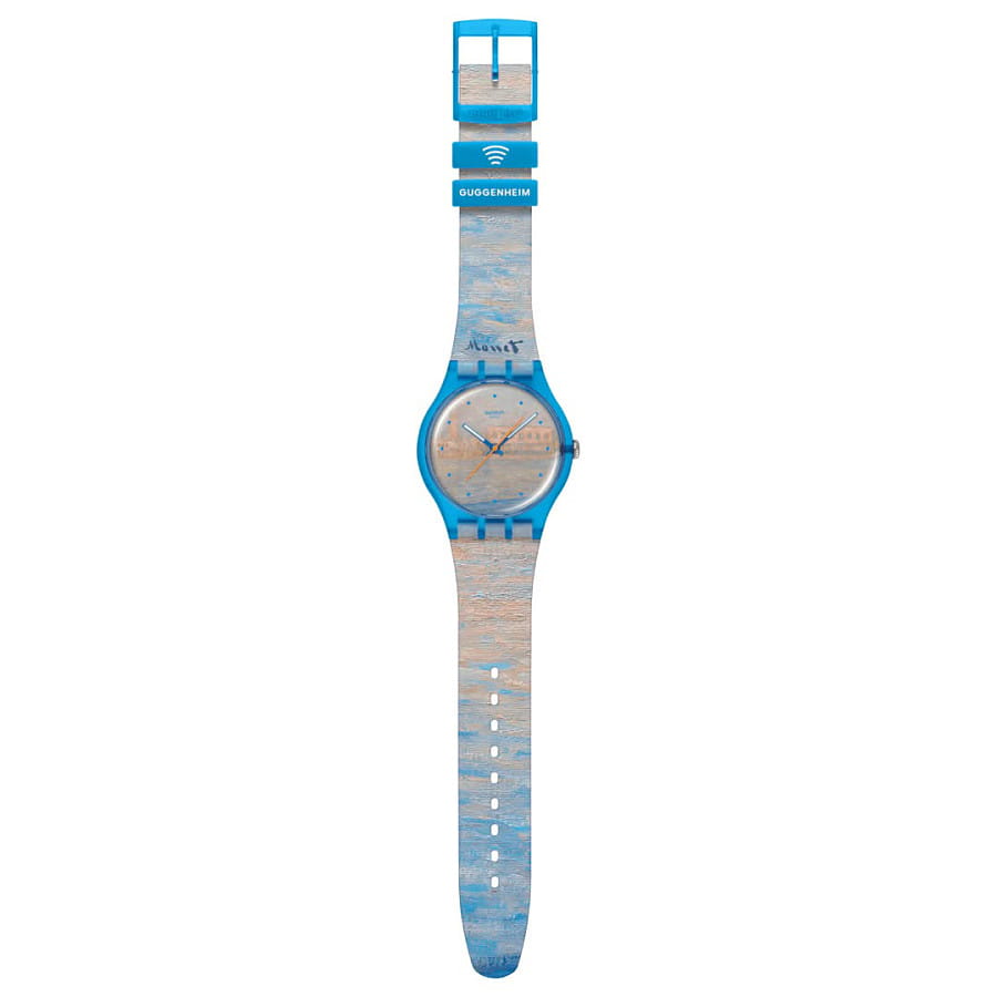 Часы Swatch x Guggenheim Monet's Palazzo Ducale Pay! SO29Z153-6000 — пластик, Швейцария