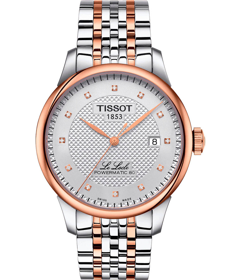 Часы Tissot Le Locle Powermatic 80 T006.407.22.036.01 — мужские, бежевый