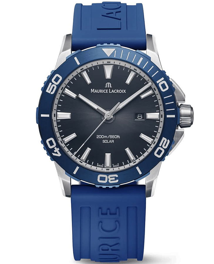 Часы Maurice Lacroix Pontos PT1008-SSL40-430-4 — мужские, синий