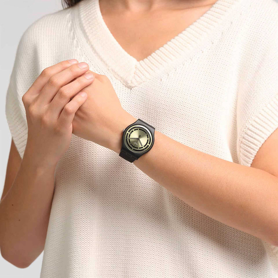 Часы Swatch New Gent Bioceramic Standard SO32B117 — силикон, мужские