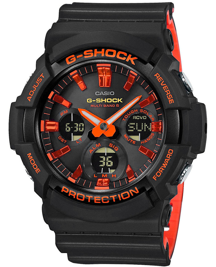 Часы Casio G-Shock GAW-100BR-1A — мужские, оранжевый