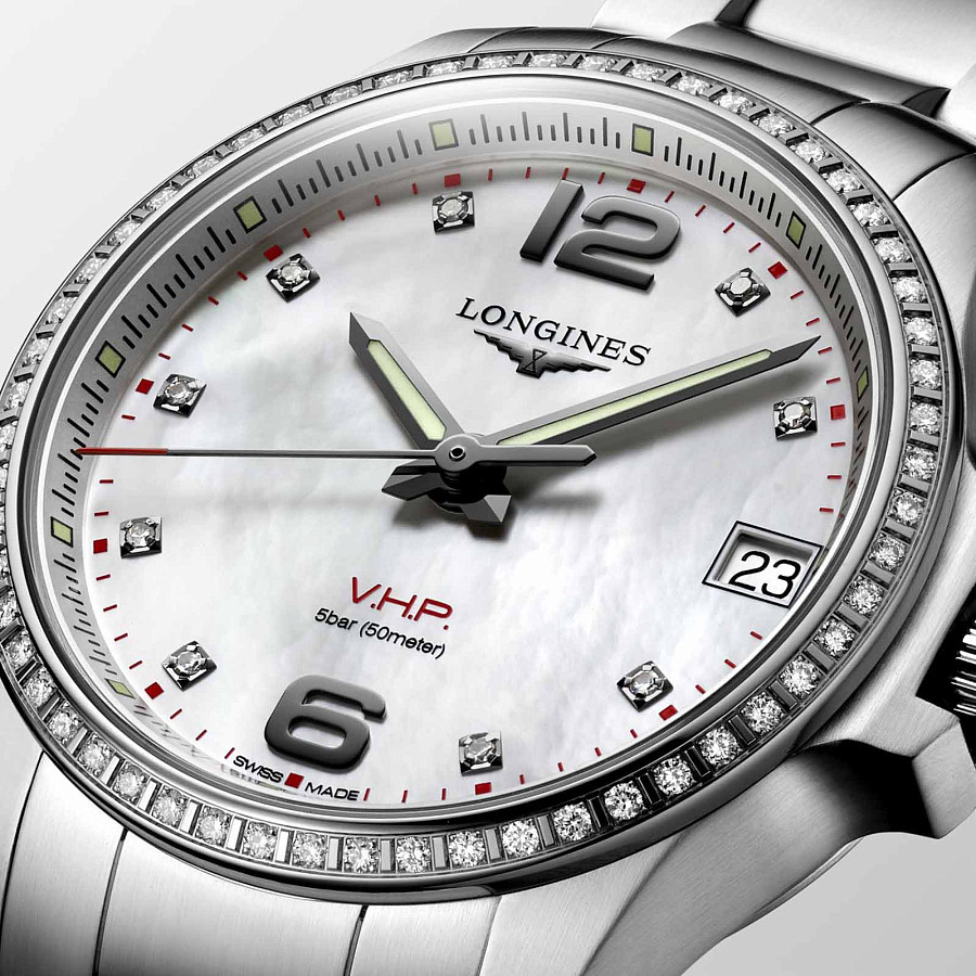 Часы Longines Conquest V.H.P. L3.316.0.87.6 — сталь металл, Швейцария