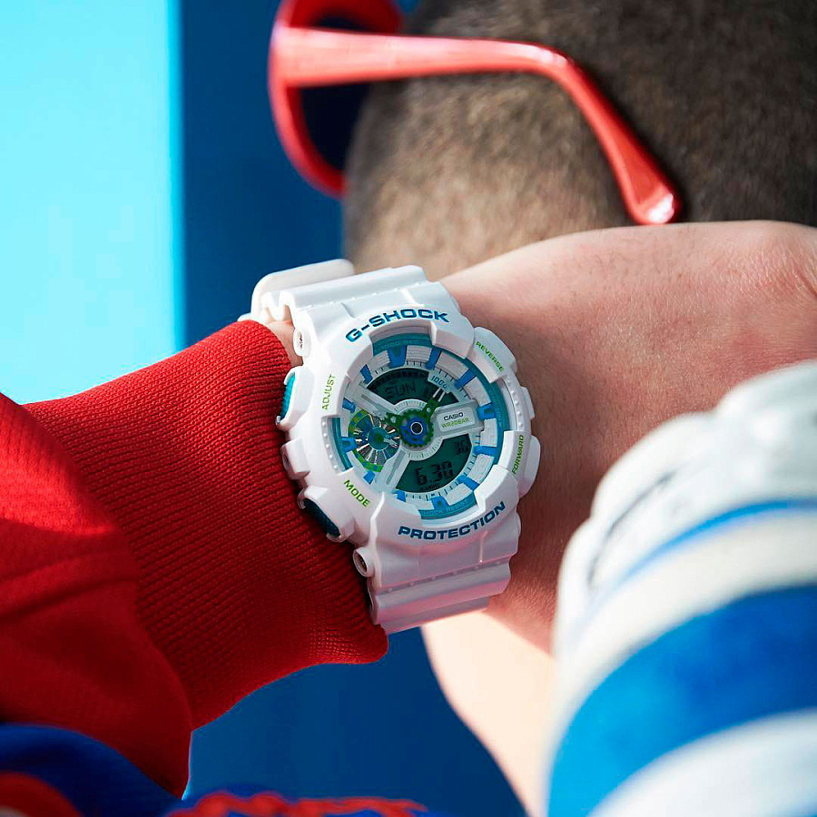 Часы Casio G-Shock GA-110WG-7A — электронные, пластик