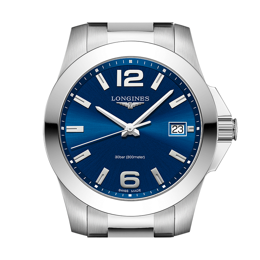 Часы Longines Conquest L3.377.4.96.6 — женские, серебристый