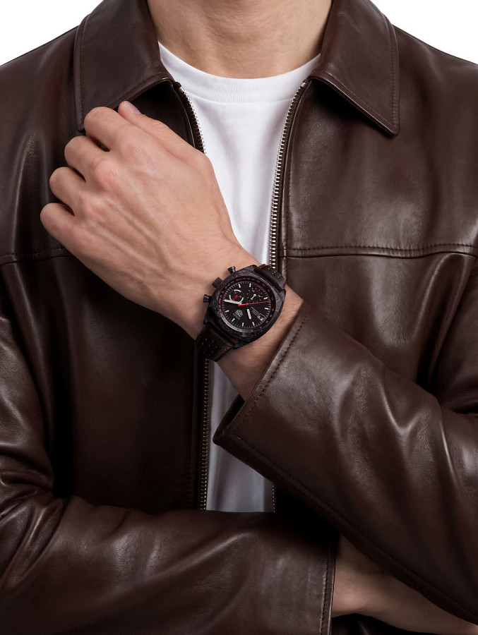 Часы TAG Heuer Monza Flyback Chronograph CR5092.FC8372 — мужские, кожаный