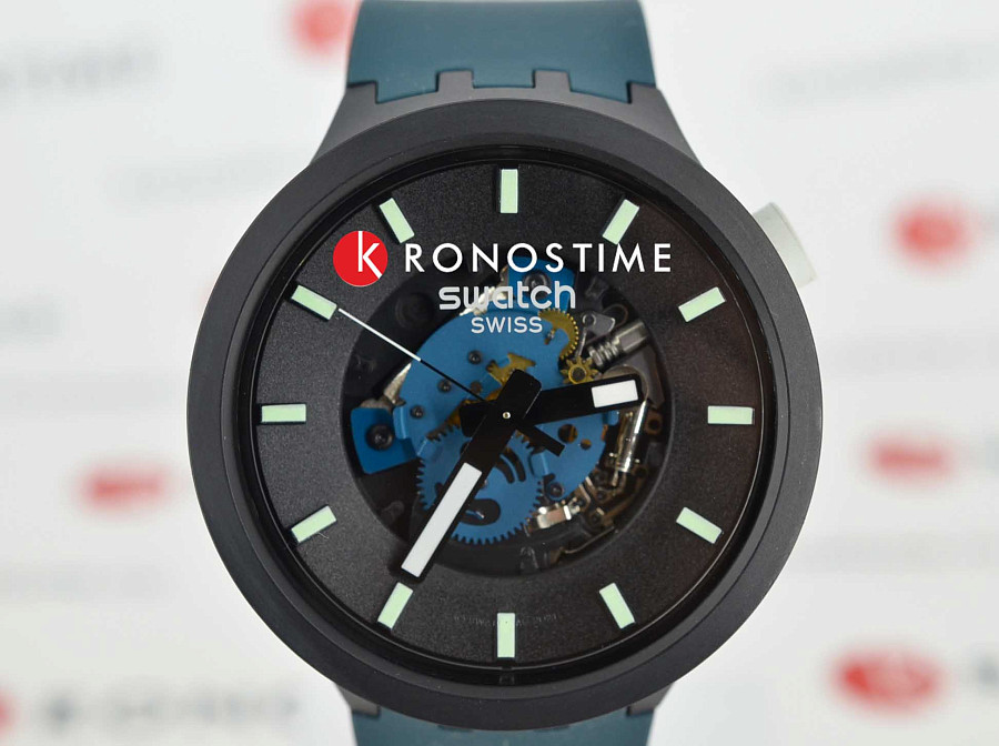 Часы Swatch Big Bold BioCeramic Pay! SB03B111-5300 — силикон, мужские