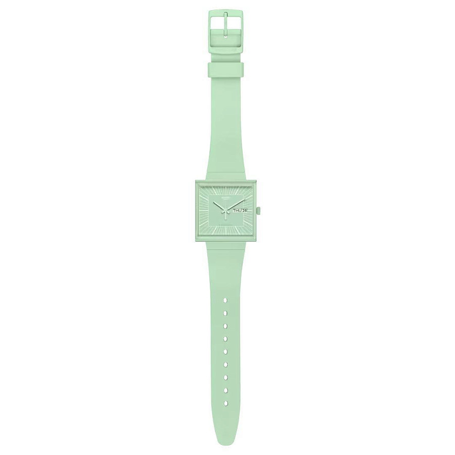 Часы Swatch Square Bioceramic Standard SO34G701 — биокерамика, Швейцария