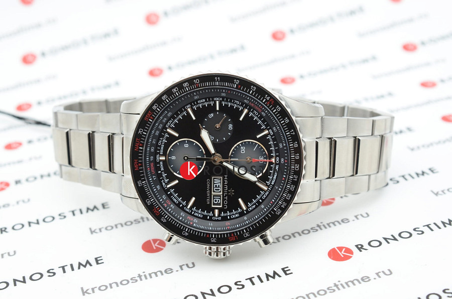 Часы Hamilton Khaki Aviation Converter H76726130 — мужские, нержавеющая сталь