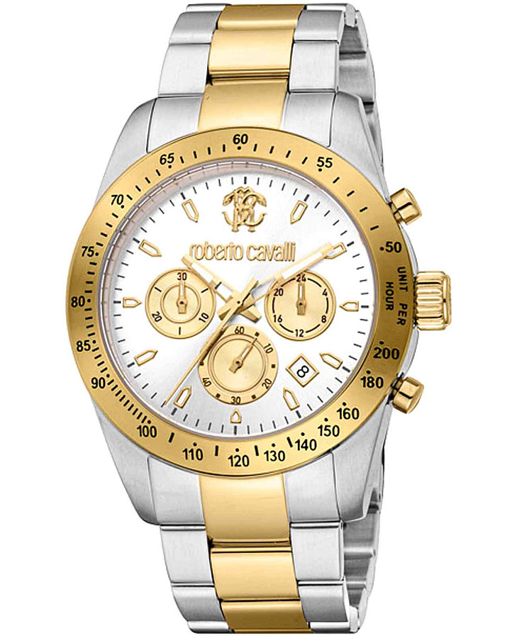 Часы Roberto Cavalli Uomo Chrono RC5G046M1075 — мужские, серебристый