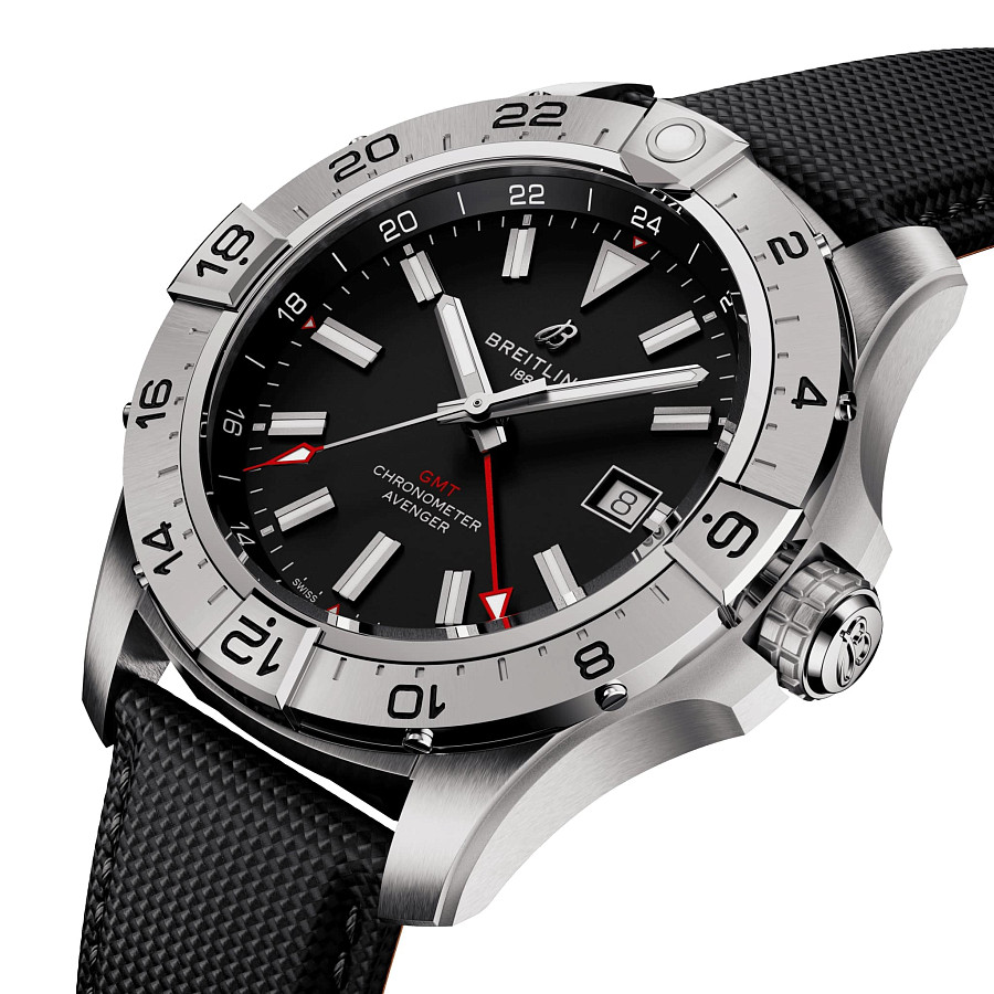 Часы Breitling Avenger Automatic GMT 44 A32320101B1X1 — механические, сталь металл