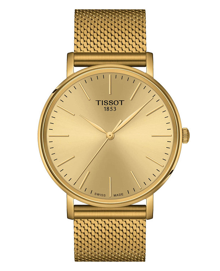 Часы Tissot Everytime Gent T143.410.33.021.00 — мужские, золотистый