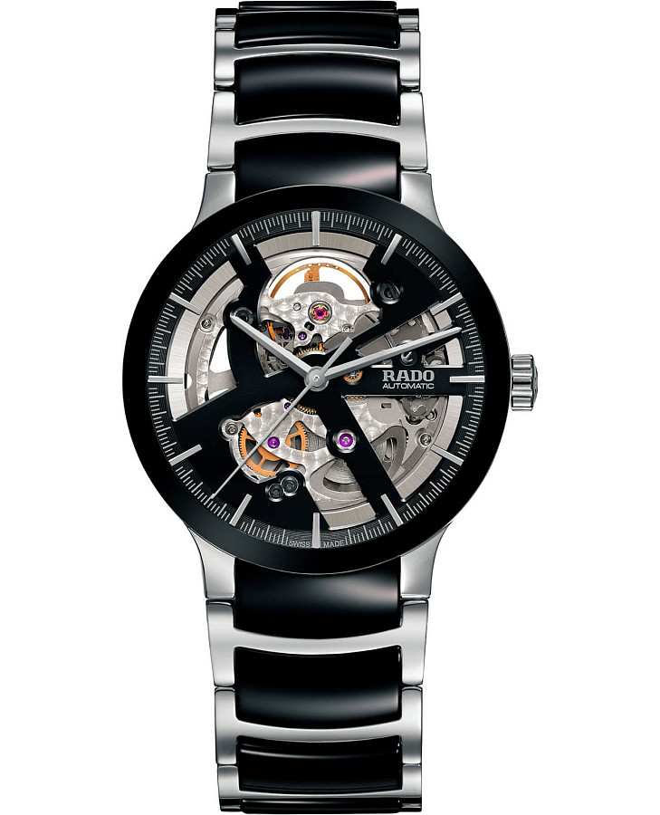 Часы Rado Centrix Automatic Open Heart R30178152 — мужские, черный