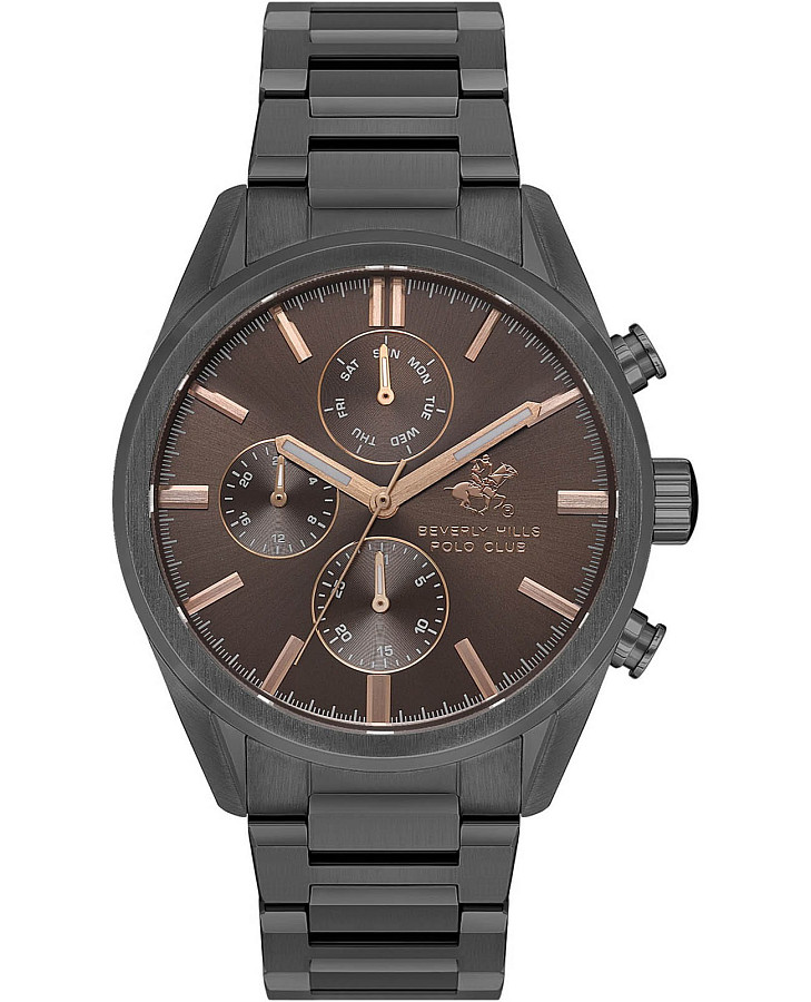 Часы Beverly Hills Polo Club Quartz BP3633X.060 — мужские, коричневый