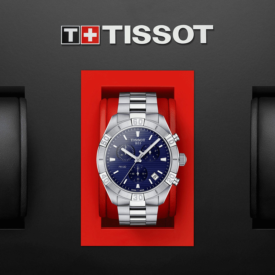 Часы Tissot PR 100 Sport Gent Chronograph T101.617.11.041.00 — артикул T1016171104100, мужские